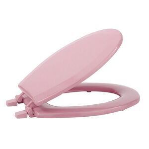 Standard Wood Soft Adjustable Hinges Toilet Seat with Close Lid, Tea Rose